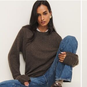 Reformation Cashmere Boyfriend Sweater Brown - Size S